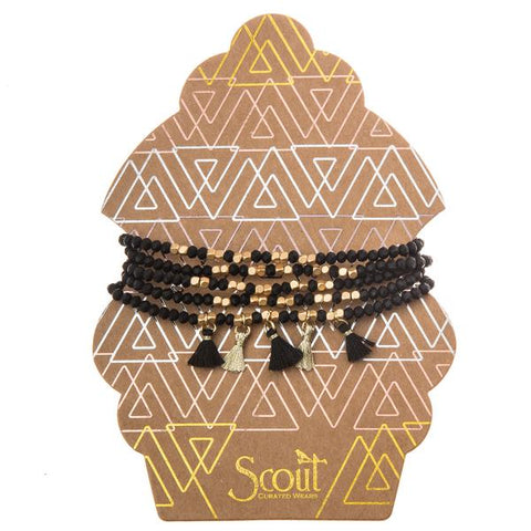 Black Gold Multi Tassel Wrap - Across The Way