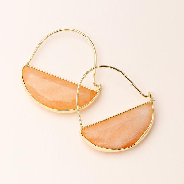 Hoop Earring Sunstone/Gold