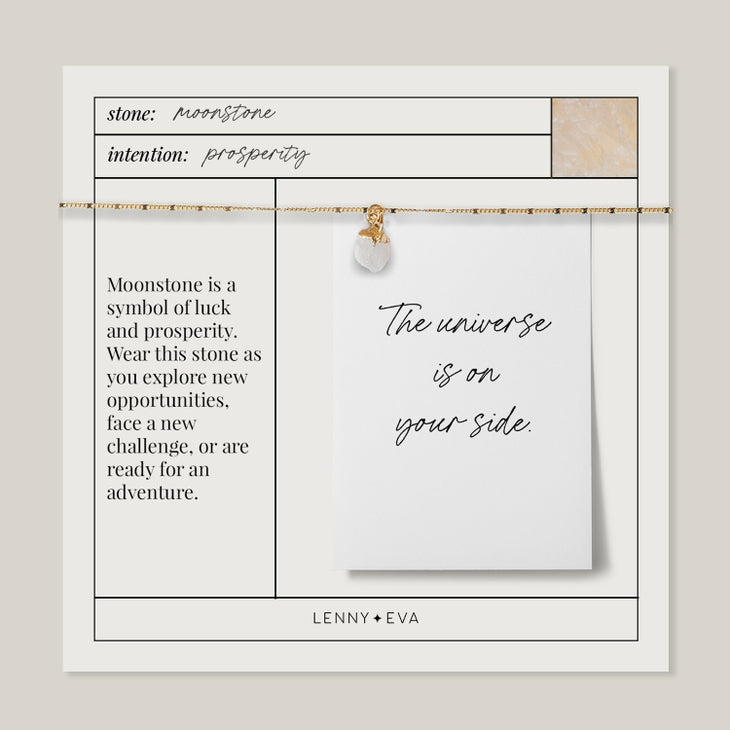 Bella Necklace, Moonstone - 15-17