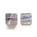 4in Sq Dark Marble wGold Coasters