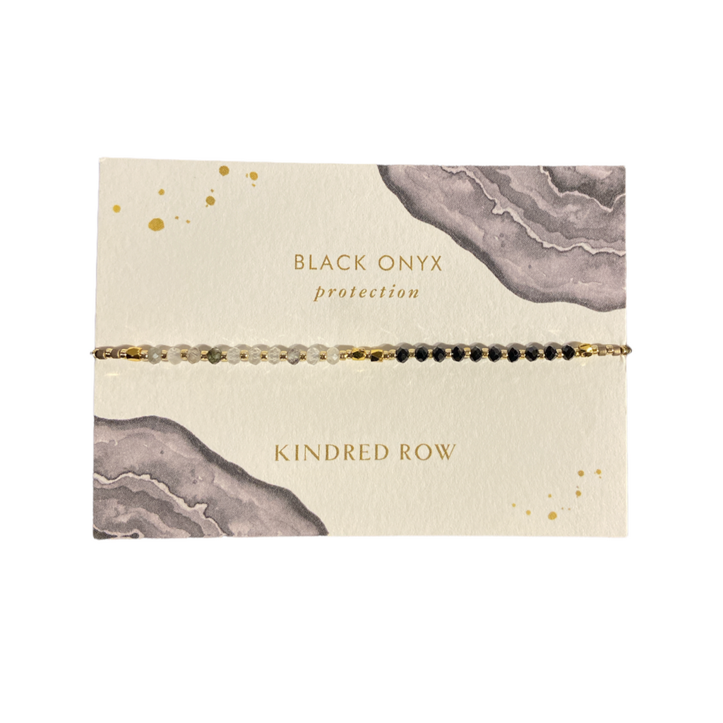 Black Onyx Healing Gemstone Stacking Bracelet