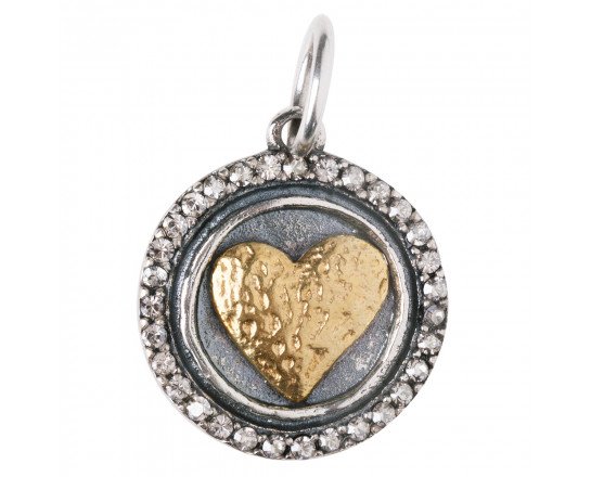 Hearts Content - Heart with Swarovski