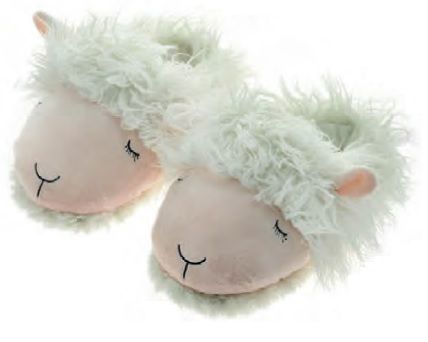 Fuzzy Friend Slippers Lamb