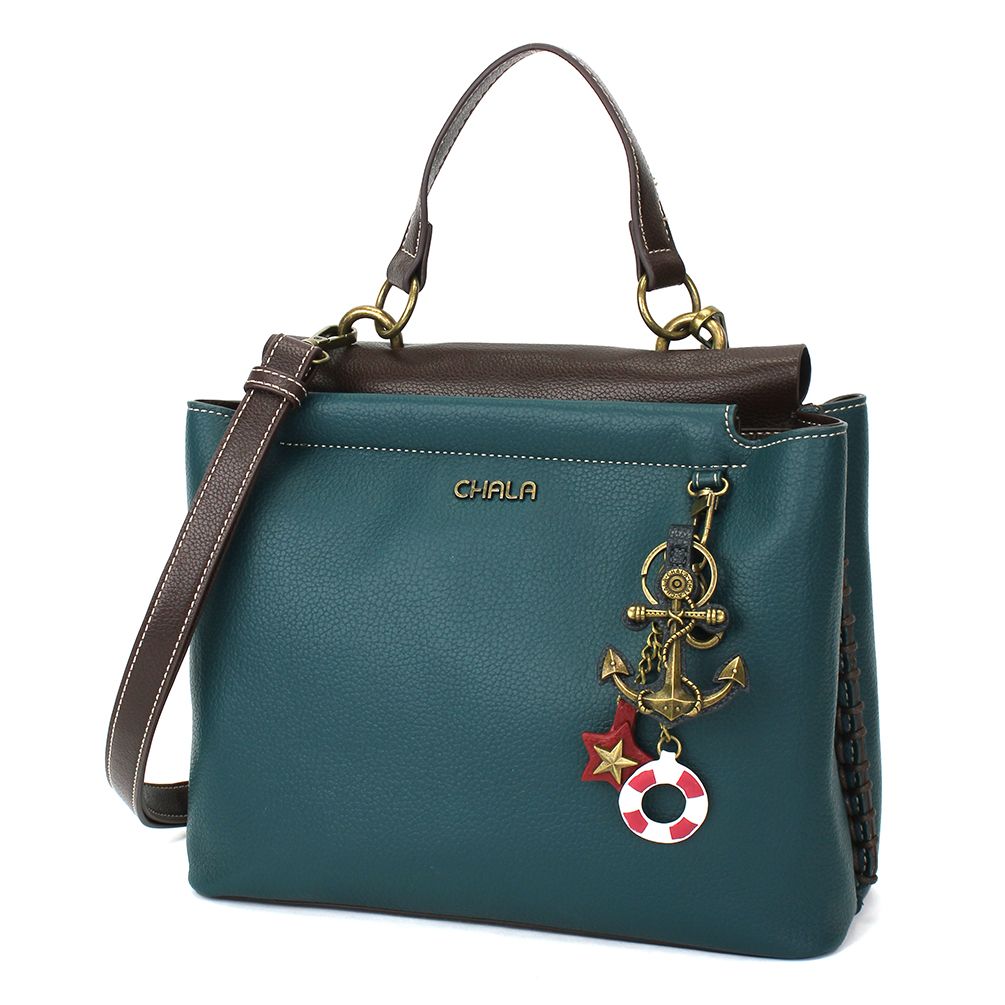 Anchor Turquoise Charming Satchel