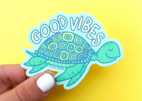 Sea Turtle Good Vibes Sticker