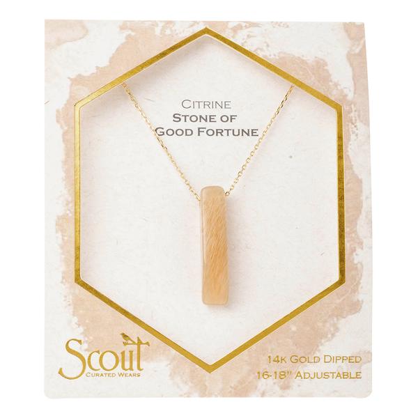 Stone Point Neck Citrine/Gold - Across The Way