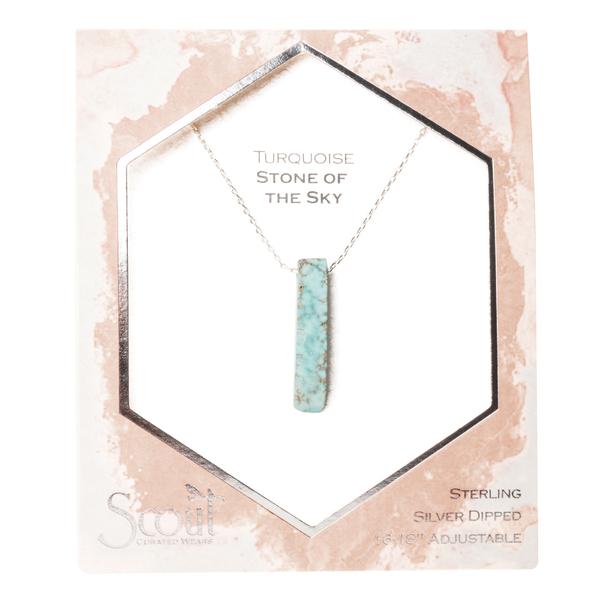 Stone Point Neck Turq/Silver - Across The Way