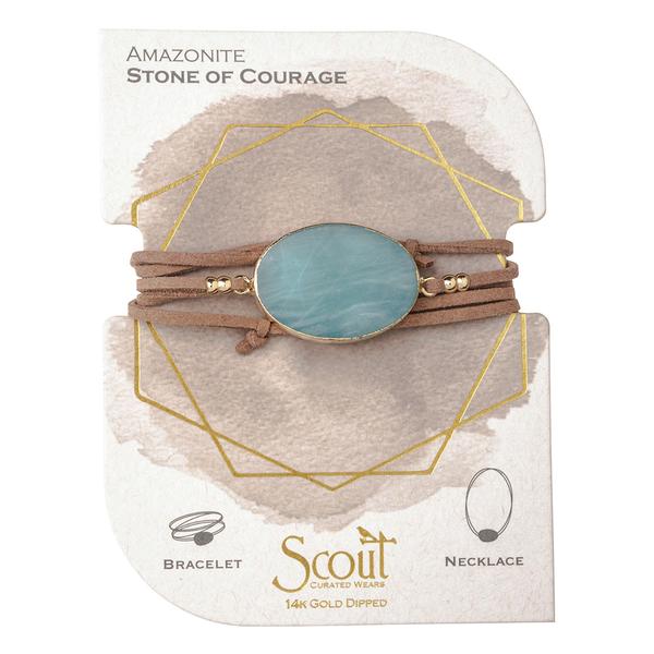 Suede Stone Amazonite/Gold - Across The Way