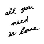 LOVE IS ALL YOU NEED WALL DECOR BLACK
