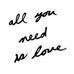 LOVE IS ALL YOU NEED WALL DECOR BLACK